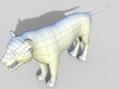 Tiger game ready Low-poly 3D model