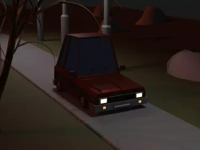 low-poly Car Low-poly 3D model