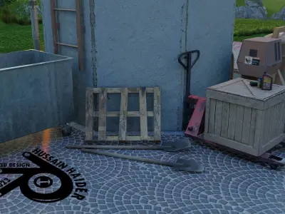 Power Station Low-poly 3D model