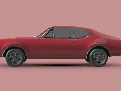Oldsmobile Cutlass 442 1966 Low-poly 3D model