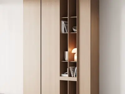 175 cabinet furniture 05 modern cupboard with decor 02 3D model