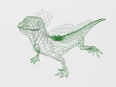 Common Basilisk Low-poly 3D model