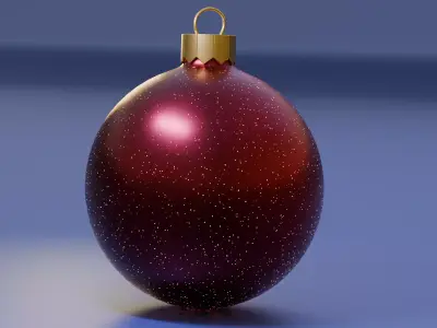 Christmas Ornament Ball 3D Model - Decorative Bauble 3D model