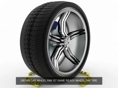 ORTAS CAR WHEEL RIM 136-137-138-139-140 GAME READY WHEEL 3D Model Pack