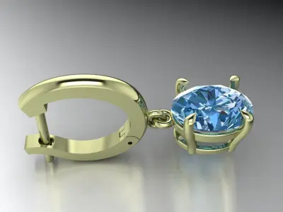 Earring oval  432 3D print model