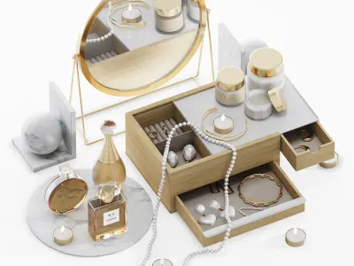 Jewelry box set 3D model