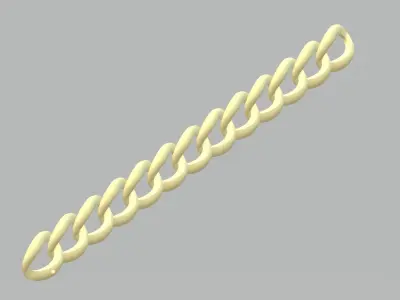 Bracelet - 5 gold chain 3D print model