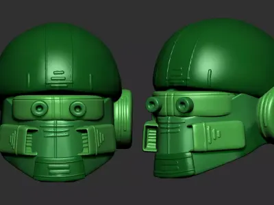 helmet high poly sculpt 3d printable  3D model 62