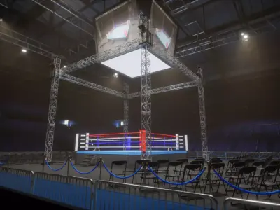 Boxing Arena Low-poly 3D model