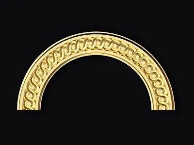 Central decor ornament for furniture 3D model 18