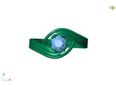 Women Ring 3DM Womens Ring 3d models 3D print model 3D print model 13