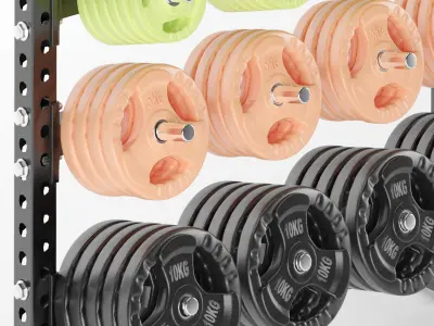 Gym Tools Fitness Body Building Set 09 3D model