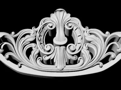 Central decor ornament for furniture 3D model 874