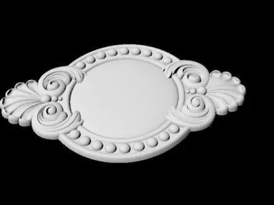 Central decor ornament for furniture 3D model 491