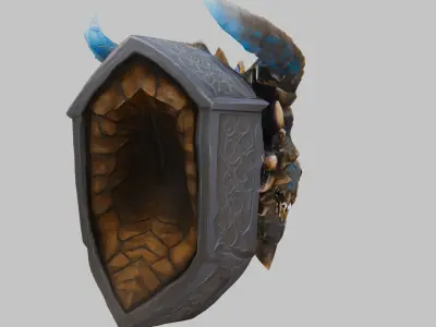 Ethereal Dragon Visage Low-poly 3D model