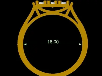 MENS Diamond ring - 3d printable design 3D print model