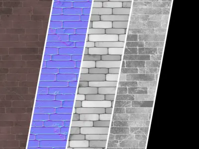 Brick Wall Materials 88- Brick Tiles By Sbsar - Pbr 4k Seamless Texture