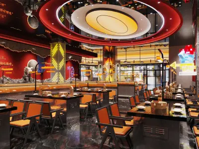 Luxury restaurant 160 3D model