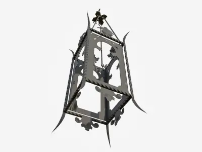 Wrought iron lantern 1 Low-poly 3D model