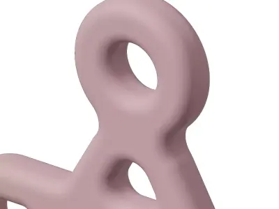 Plastic Graceful Pendant Toy 3D model