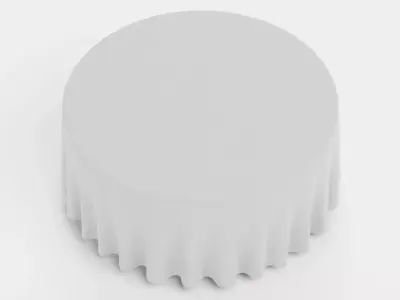 -Tablecloth with Table Round- 3D model