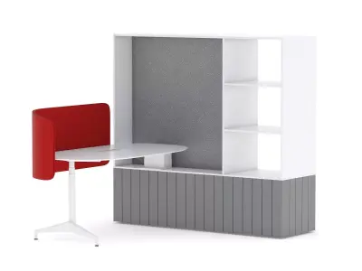 Herman Miller Locale Desk and Cabinet 3D model