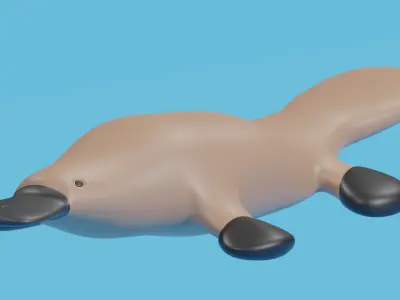 Cartoon Platypus 3D model