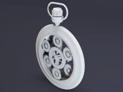 12- Steampunk Clocks- High detail 3d models Low-poly 3D model