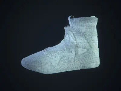  Nike Air Fear of God - Yellow Black Custom Low-poly 3D model