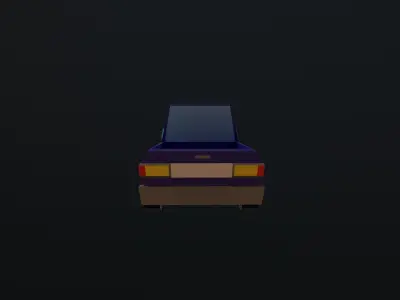 Pickup truck Low-poly 3D model buy