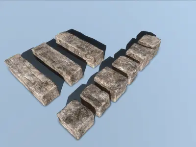Stone Asset  Low-poly 3D model