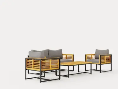 Tarruza Is Living Group Low-poly 3D model
