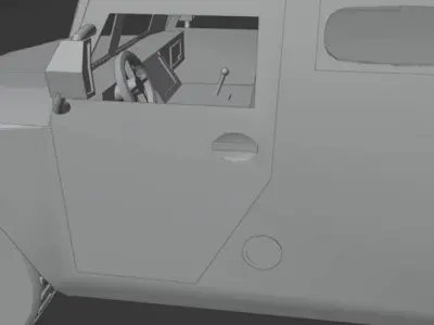 Armored car Tiger Low-poly 3D model