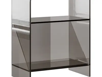 Acrylic Minimalist Transparent Side Table 3D model