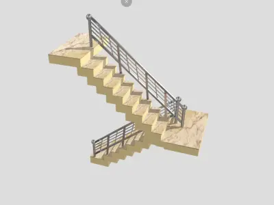 Spiral Stair Made For School Project 3D model