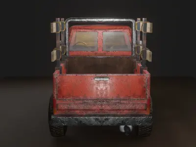 Pickup Truck Low-poly 3D model