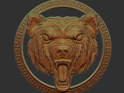bear head 3D print model