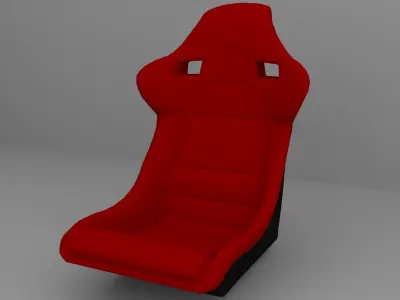 Car Seat 05 Low-poly 3D model