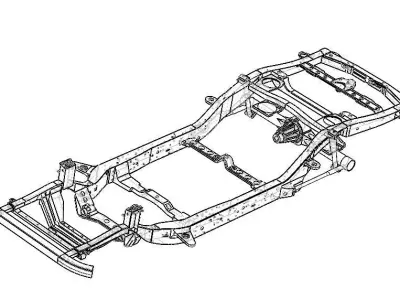 Toyota Land Cruiser Prado Chassis Frame 3D model