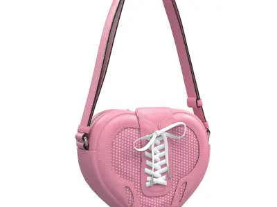 Strapped Heart Bag Low-poly 3D model