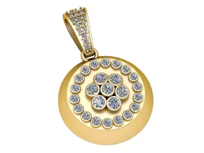 DIAMOND MOISSANITE PENDANT 3D PRINTABLE MODEL  3D print model