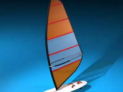 Windsurf sailboat 3D model