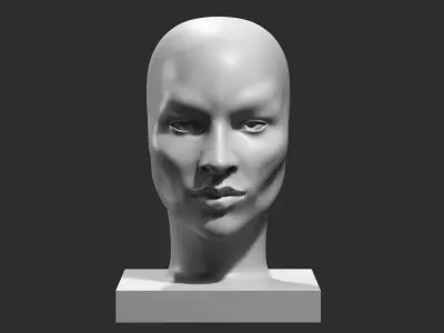 human woman head modern sculpture 3d print model 96 3D print model