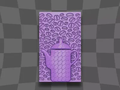 Coffee pot decoration 3D print model