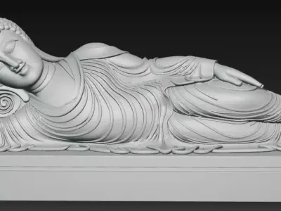 Sleeping Buddha Statue 3D Print 3D print model