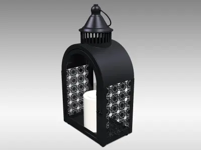 Metal Lantern 04 Low-poly 3D model