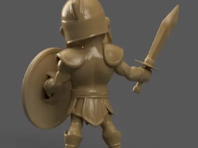 Roman Warrior 3D Model STL for Decoration and Display 3D print model