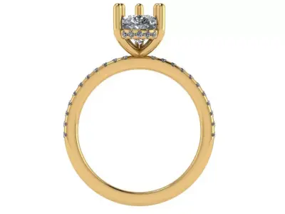 pear shape solitare ring  3D print model