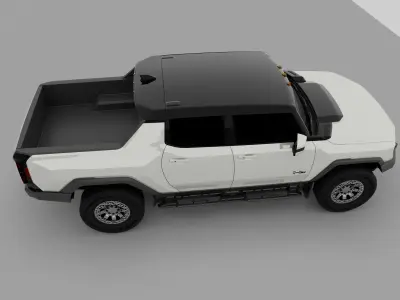 GMC Hummer EV 2022 Low-poly 3D model