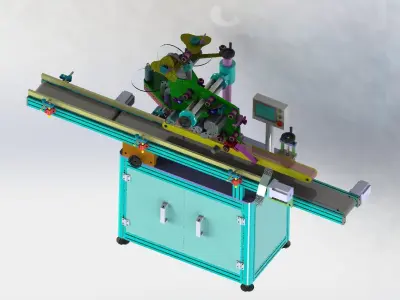 Double-sided labeling machine  3D model